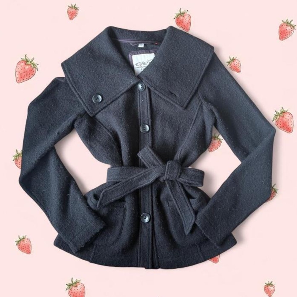 esprit black wool jacket